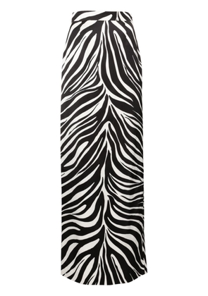 Nina Ricci zebra-print maxi pencil skirt - Black