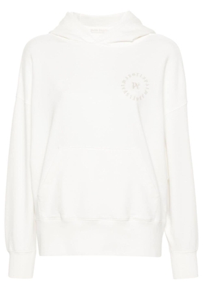 Palm Angels logo-print cotton hoodie - Neutrals