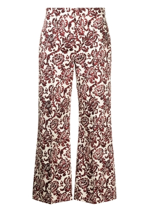 'S Max Mara paisley-print flared trousers - Neutrals