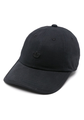 adidas trefoil-patch cotton baseball cap - Black