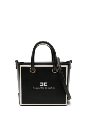 Elisabetta Franchi mini 24/7 logo-print tote bag - Black