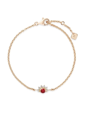 Nouvel Heritage 18kt yellow gold Mystic diamond and red spinel bracelet