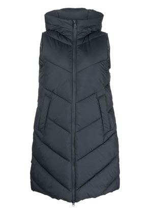 Save The Duck chevron-quilted hooded gilet - Blue