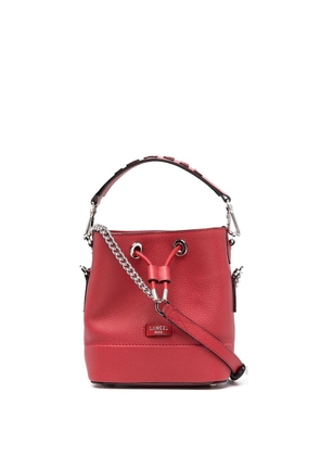 Lancel mini leather bucket bag - Red