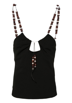 16Arlington Solarte beaded crepe blouse - Black