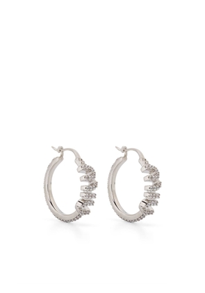 Miu Miu crystal-embellished hoop earrings - Silver