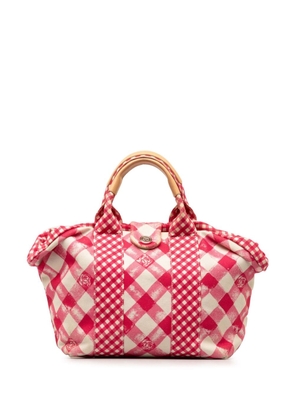 CHANEL Pre-Owned 2010-2011 Canvas Gingham Tote handbag - Pink