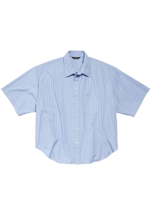 Balenciaga striped short-sleeve cotton shirt - Blue