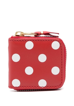 Comme Des Garçons Wallet polka dot leather wallet - Red