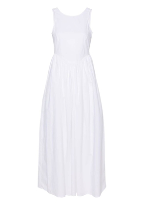 Emporio Armani flared cotton maxi dress - White