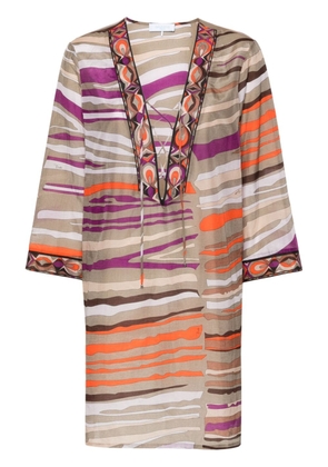 PUCCI Pre-Owned abstract-print mini dress - Purple
