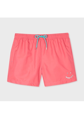 Paul Smith Pink 'Happy' Swim Shorts