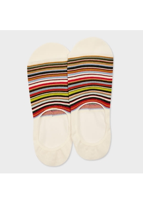 Paul Smith Ecru 'Signature Stripe' Loafer Socks White