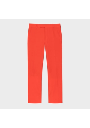 Paul Smith Slim-Fit Red Wool-Cotton Trousers Orange