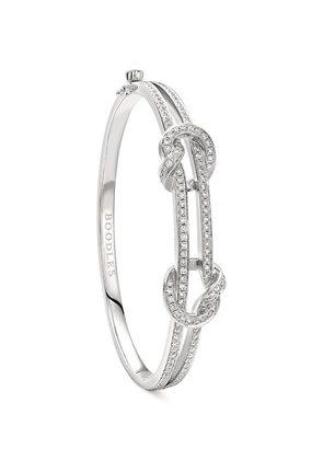 Boodles White Gold And Diamond The Knot Bangle