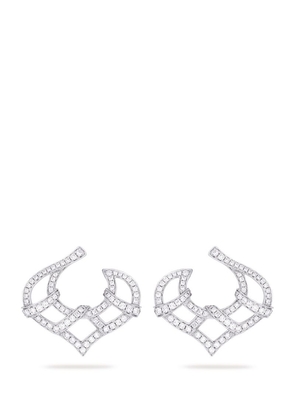 Boodles Platinum And Diamond Woodland Earrings