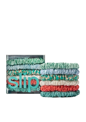 Slip Pure Silk Skinny Seabreeze Scrunchies (Set Of 6)