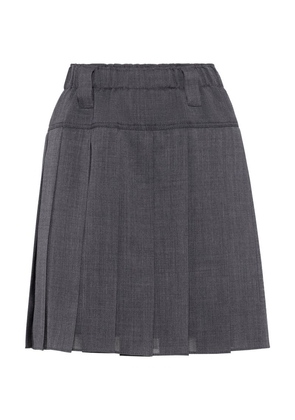 Brunello Cucinelli Wool-Blend Pleated Mini Skirt