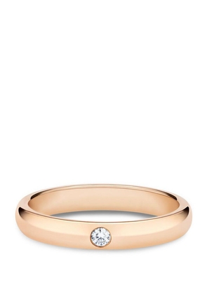 De Beers Jewellers Rose Gold And Diamond Classic Ring (3Mm)