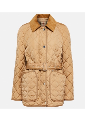 Burberry Quilted belted jacket