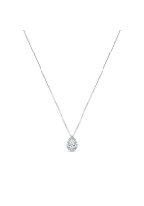 De Beers Aura Pear-shaped Diamond Pendant In White Gold
