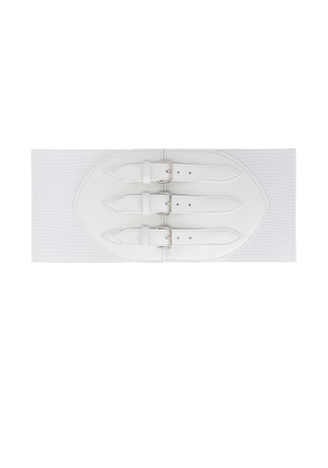 ALAÏA Corset Belt in Blanc Optique - White. Size 85 (also in ).