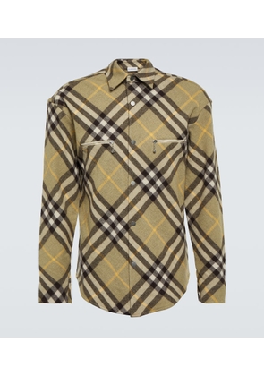 Burberry Burberry Check wool-blend shirt jacket