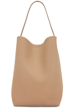 The Row Large North South Park Tote in Dark Taupe - Taupe. Size all.