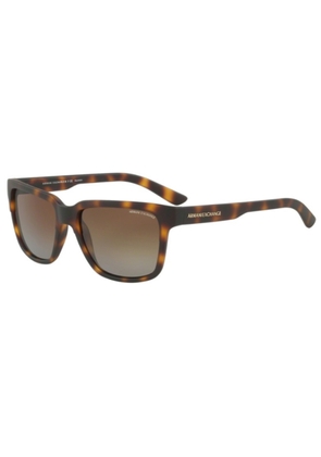 Armani Exchange Polarized Brown Gradient Square Mens Sunglasses AX4026S 8029T5 56