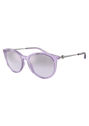 Armani Exchange Violet MIrror Silver Gradient Cat Eye Ladies Sunglasses AX4140SF 82367P 56