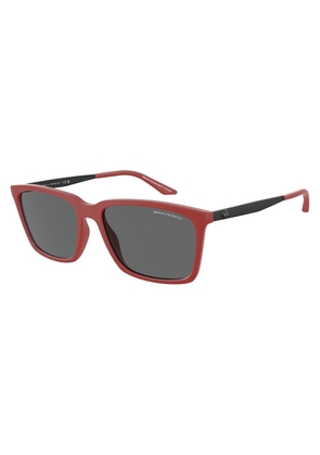 Armani Exchange Grey Rectangular Mens Sunglasses AX4138S 817487 57