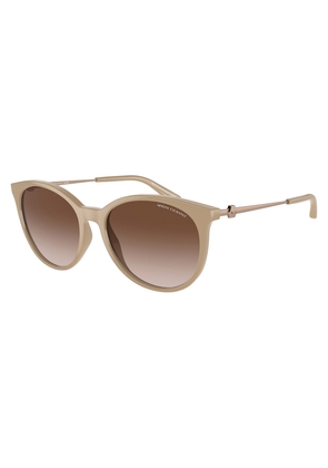 Armani Exchange Gradient Brown Cat Eye Ladies Sunglasses AX4140SF 834213 56