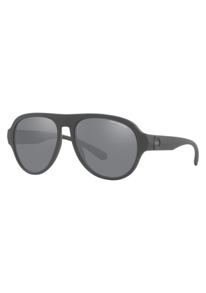 Armani Exchange Grey Mirror Pilot Mens Sunglasses AX4126SU 83016G 58