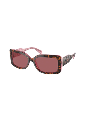 Michael Kors Corfu Dark Pink Rectangular Ladies Sunglasses MK2165 377487 56