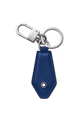 Montblanc Diamond Shaped Sartorial Leather Key Fob In Blue