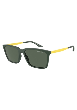 Armani Exchange Green Rectangular Mens Sunglasses AX4138SF 830171 57