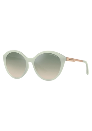 Armani Exchange Gradietn Green Mirror Silver Cat Eye Ladies Sunglasses AX4134S 8160W0 55