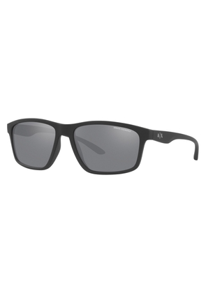 Armani Exchange Grey Mirror Rectangular Mens Sunglasses AX4122S 80786G 59