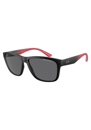 Armani Exchange Polairzed Grey Square Mens Sunglasses AX4135SF 807881 59