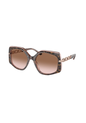 Michael Kors Cheyenne Brown Pink Gradient Irregular Ladies Sunglasses MK2177 325113 56