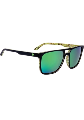 Spy CZAR HD Plus Bronze W/Green Spectra Mirror Square Unisex Sunglasses 673526205225