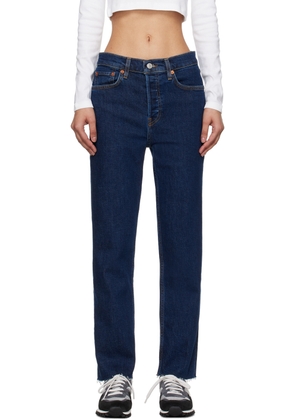 Re/Done Blue 70s Stove Pipe Jeans