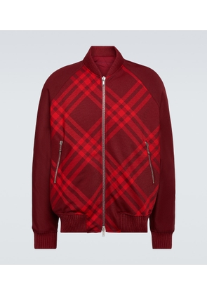Burberry Check wool-blend bomber jacket