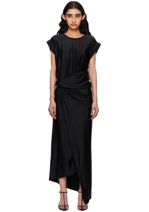 Rabanne Black Wrap Midi Dress