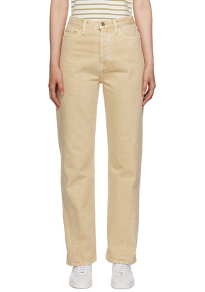 TOTEME Beige Twisted Seam Jeans