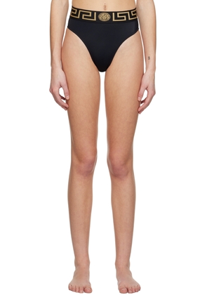 Versace Underwear Black Greca Border Bikini Bottom