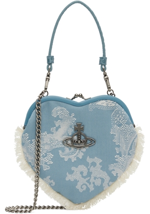 Vivienne Westwood Blue Belle Heart Frame Top Handle Bag