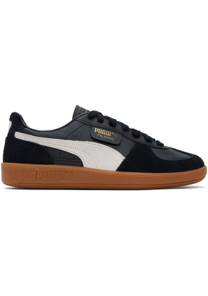 PUMA Black Palermo Leather Sneakers