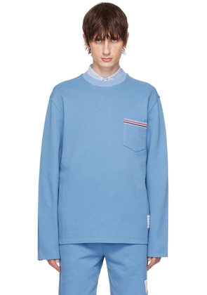 Thom Browne Blue Oversized Sweatshirt