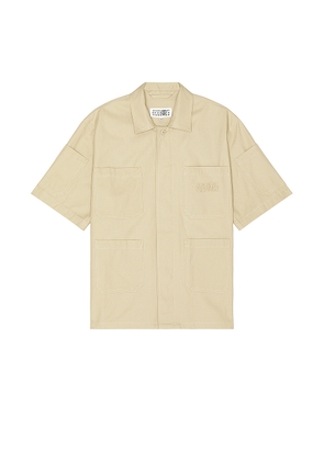 MM6 Maison Margiela Short Sleeve Shirt in Sand Beige - Cream. Size 46 (also in 52).
